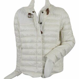 NEW! Polo Ralph Lauren Womens Down Puffer Jacket!  Pearl White  Shoulder Patch
